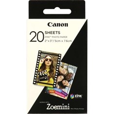 Papel fotografico canon zp - 2030 20 hojas zink para zoemini