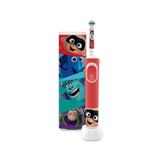 Cepillo dental electrico oral - b d100 kids pixar cabezal extra soft -  temporizador -  estuche viaje