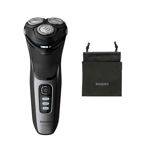 Afeitadora philips shaver 3000 s3231 - 52 27cuchillas -  cabezal 5d -  wet dry -  60min -  funda -  patillero