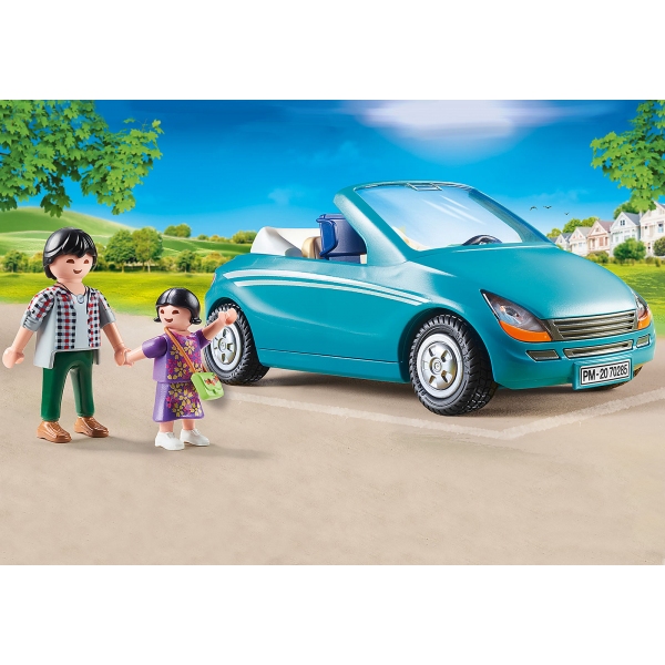 Playmobil ciudad familia con coche descapotable