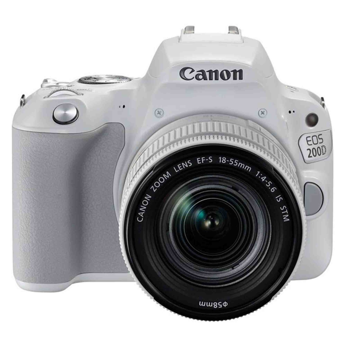 Camara digital reflex canon eos 200d + 18 - 55stm cmos -  24.2mp -  digic 7 -  9 puntos de enfoque -  blanco