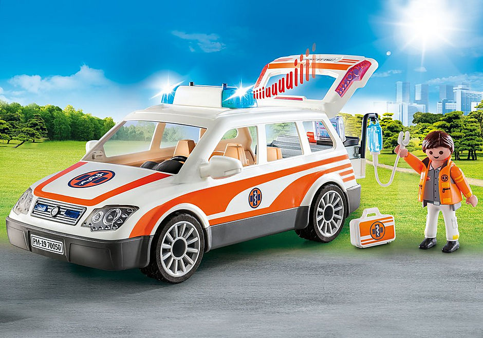 Playmobil rescate coche de emergencias con sirena