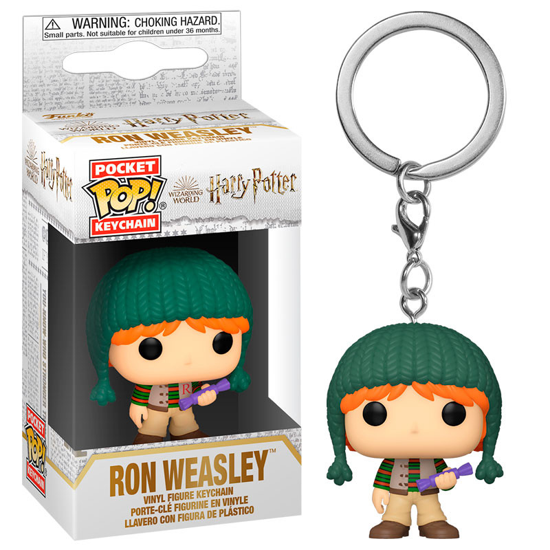 Funko pop keychain llavero harry potter ron weasley navidad vacaciones 51205