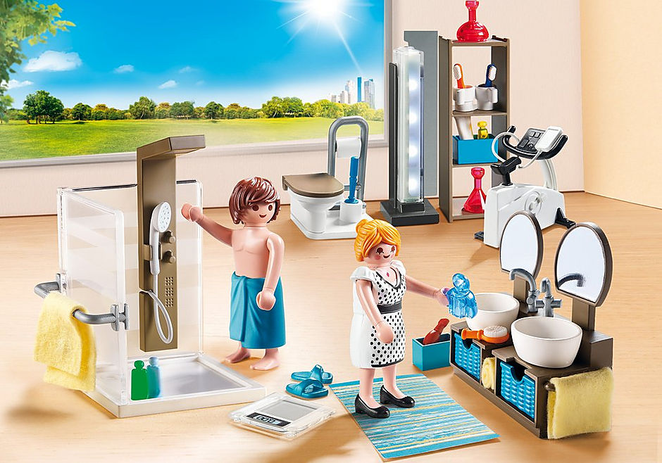 Playmobil ciudad casa moderna baño