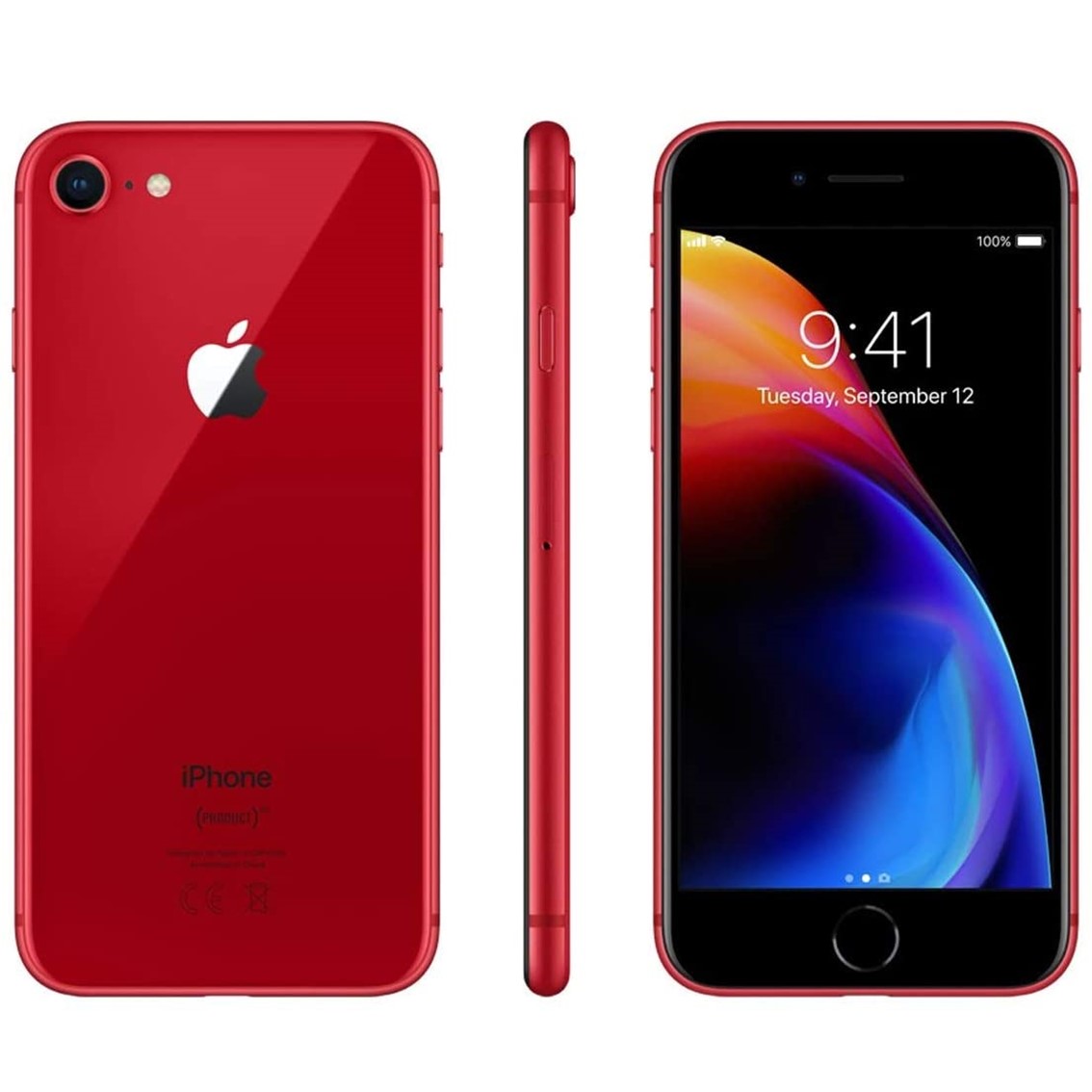 Telefono movil smartphone reware apple iphone 8 256gb red - 4.7pulgadas - lector huella - reacondicionado - refurbish - grado a+