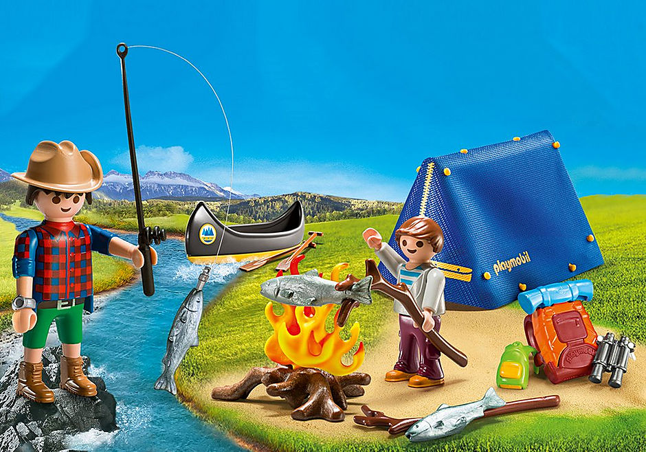 Playmobil diversion en familia maletin grande camping