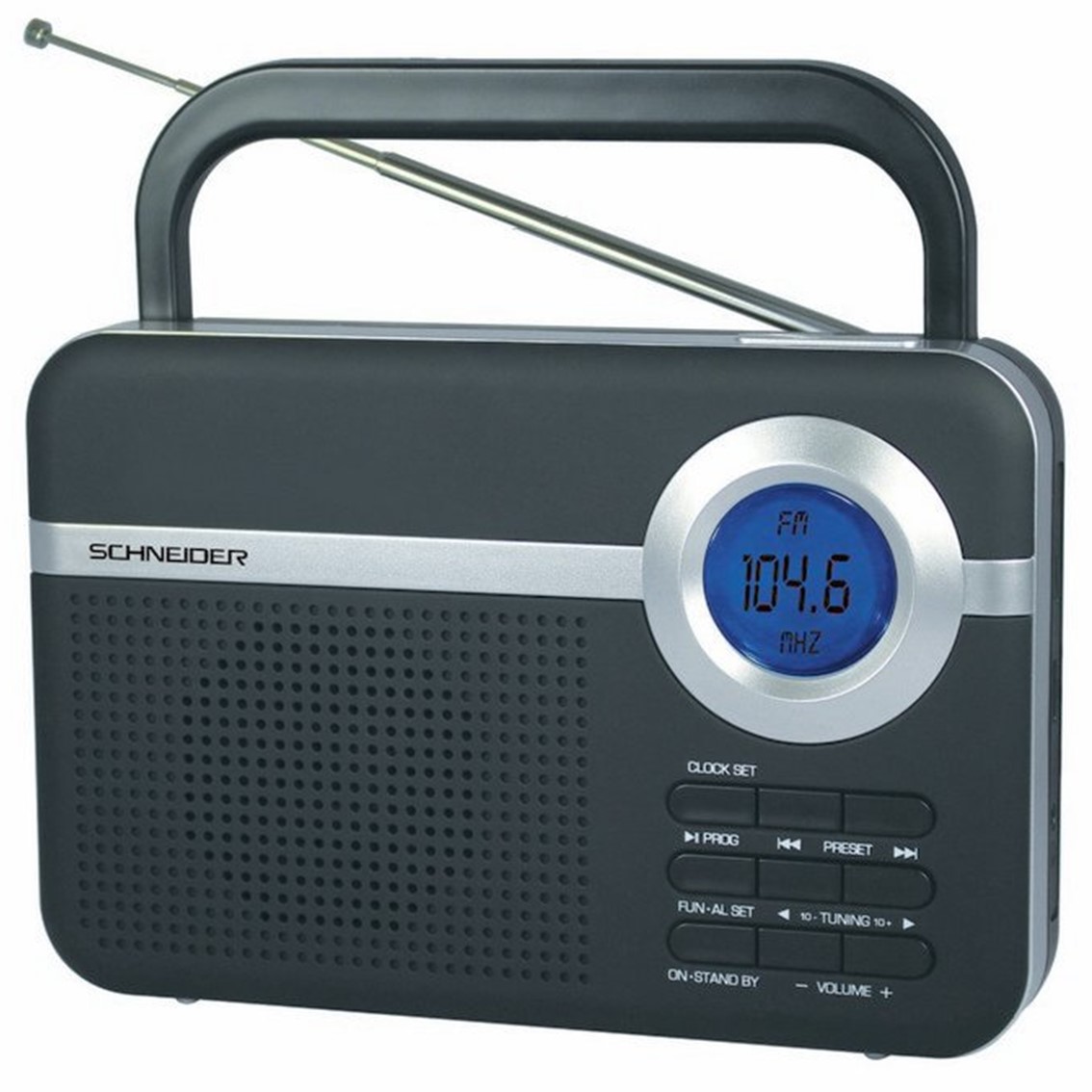 Radio digital schneider handy negro -  alarma