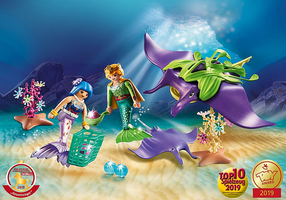 Playmobil fantasia magico recolectores de perlas con manta raya