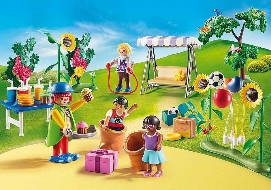 Playmobil casa de muñecas fiesta de cumpleaños infantil
