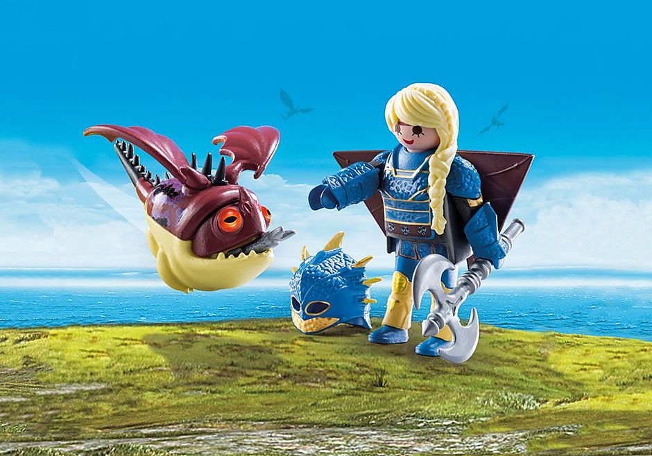 Playmobil como entrenar a tu dragon astrid con globoglob