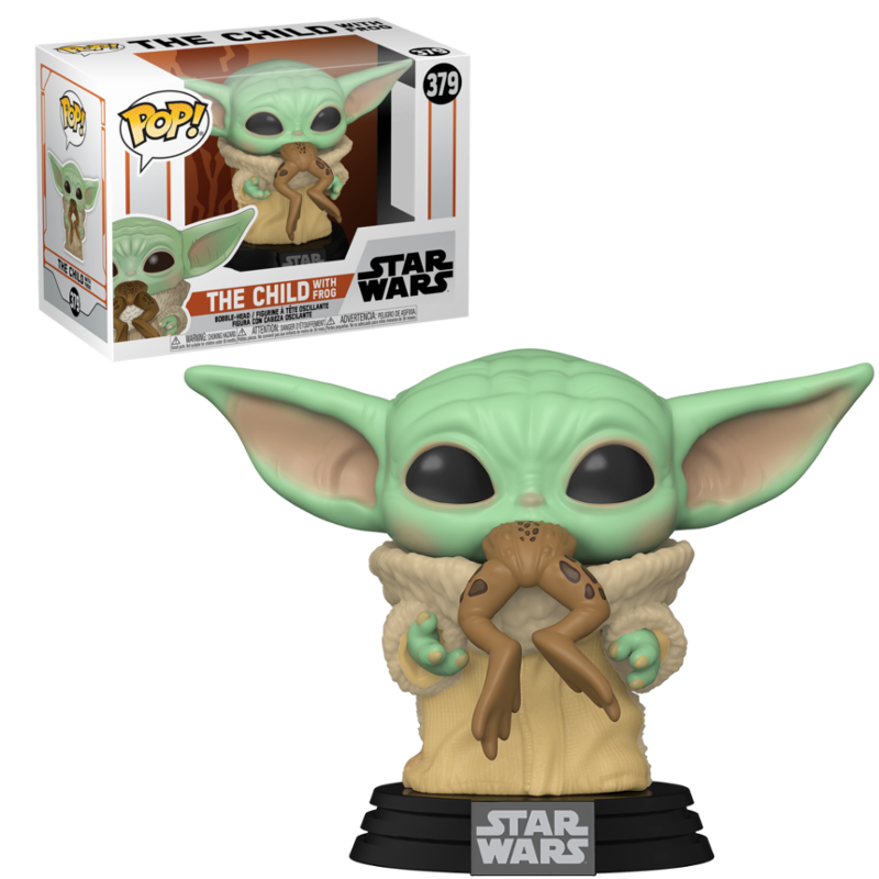 Funko pop star wars the mandalorian baby yoda con rana 49932