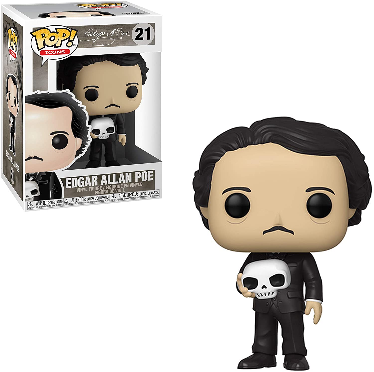 Funko pop personajes historicos edgar allen poe con calavera 46774