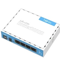 Mikrotik router board rb - 9412nd hap lite with 650mhz cpu 32mb ram 4xlan built - in 2.4ghz 802b - g - n 2x2 two chain wireless
