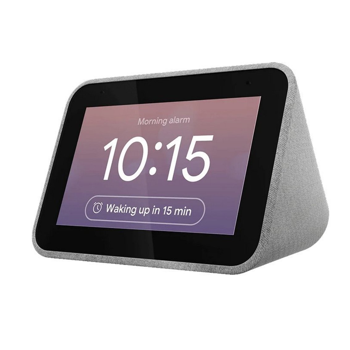Reloj despertador inteligente lenovo smart clock con asistente de google gris