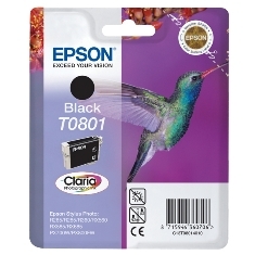 Cartucho tinta epson t0801 negro 7.4ml stylus photo r265 -  360 -  rx560 -  585 -  685 -  colibri